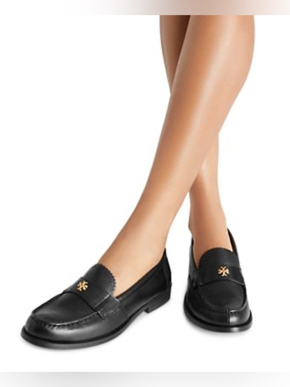 NIB Tory Burch Classic Loafer in Perfect Black Goat Leather - Size 7